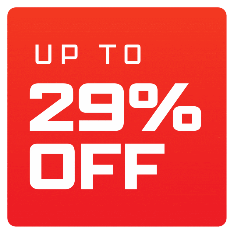 Up to 29% off