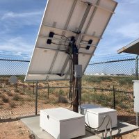 Off-grid remote location using solar panels